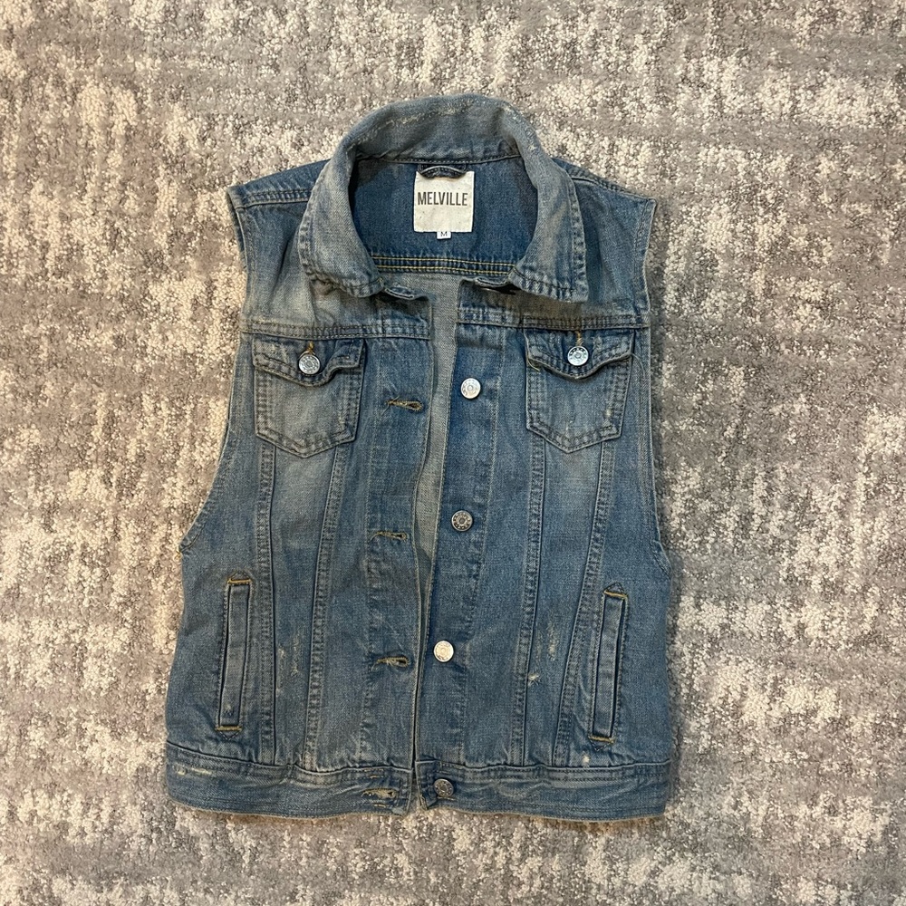 Brandy Melville Sleeveless Jean Jacket